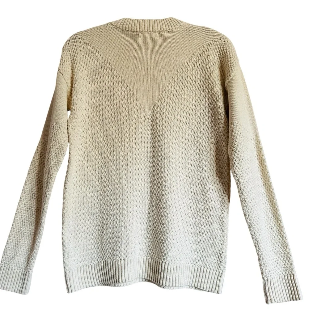 Sablyn Harper Cream Cotton Cashmere Sweater XS Seed Knit Minimal